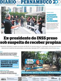 Capa do jornal Diario de Pernambuco 14/11/2025