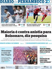 Capa do jornal Diario de Pernambuco 15/09/2025