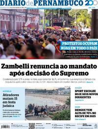 Capa do jornal Diario de Pernambuco 15/12/2025