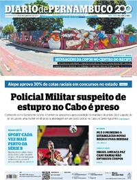 Capa do jornal Diario de Pernambuco 16/10/2025