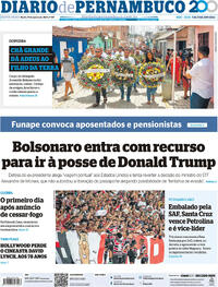 Capa do jornal Diario de Pernambuco 17/01/2025