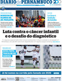 Capa do jornal Diario de Pernambuco 17/02/2025