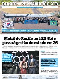 Capa do jornal Diario de Pernambuco 17/12/2025