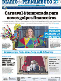 Capa do jornal Diario de Pernambuco 18/02/2025