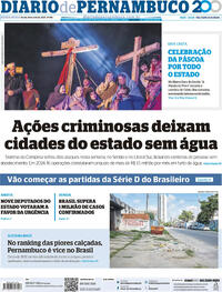 Capa do jornal Diario de Pernambuco 18/04/2025