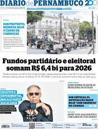 Capa do jornal Diario de Pernambuco 18/11/2025