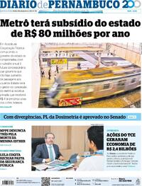 Capa do jornal Diario de Pernambuco 18/12/2025