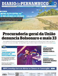 Capa do jornal Diario de Pernambuco 19/02/2025