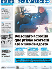 Capa do jornal Diario de Pernambuco 19/07/2025
