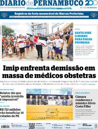 Capa do jornal Diario de Pernambuco 19/09/2025