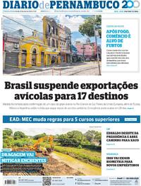 Capa do jornal Diario de Pernambuco 20/05/2025