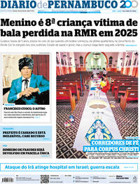 Capa do jornal Diario de Pernambuco 20/06/2025