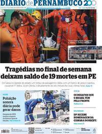 Capa do jornal Diario de Pernambuco 20/10/2025