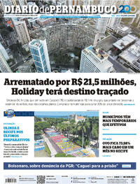 Capa do jornal Diario de Pernambuco 21/02/2025
