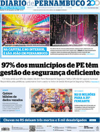 Capa do jornal Diario de Pernambuco 21/06/2025