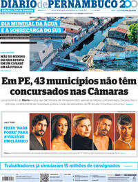 Capa do jornal Diario de Pernambuco 22/03/2025
