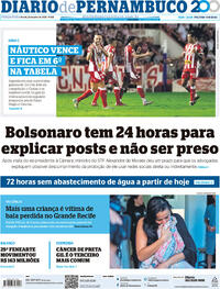 Capa do jornal Diario de Pernambuco 22/07/2025