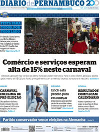 Capa do jornal Diario de Pernambuco 24/02/2025