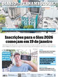 Capa do jornal Diario de Pernambuco 26/12/2025