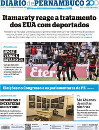 Capa do jornal Diario de Pernambuco 27/01/2025