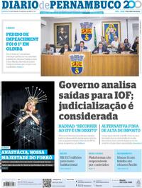 Capa do jornal Diario de Pernambuco 27/06/2025