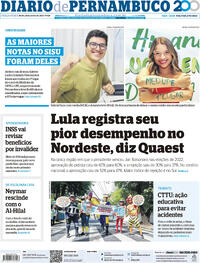 Capa do jornal Diario de Pernambuco 28/01/2025