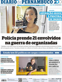 Capa do jornal Diario de Pernambuco 28/03/2025