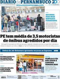Capa do jornal Diario de Pernambuco 28/10/2025