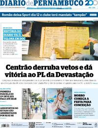 Capa do jornal Diario de Pernambuco 28/11/2025