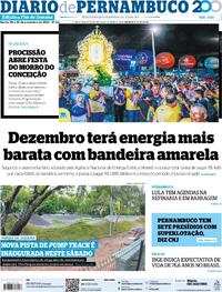 Capa do jornal Diario de Pernambuco 29/11/2025