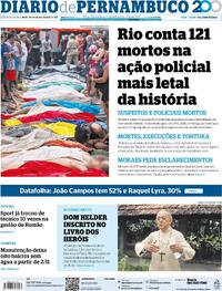 Capa do jornal Diario de Pernambuco 30/10/2025