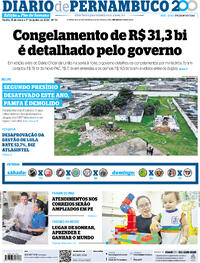 Capa do jornal Diario de Pernambuco 31/05/2025