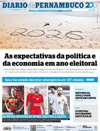 Capa do jornal Diario de Pernambuco 01/01/2026