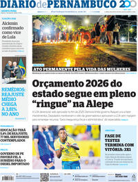 Capa do jornal Diario de Pernambuco 01/04/2026