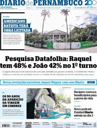 Capa Diario de Pernambuco 01/08/2026