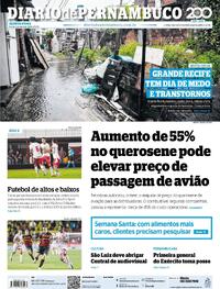 Capa do jornal Diario de Pernambuco 02/04/2026