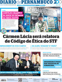 Capa do jornal Diario de Pernambuco 03/02/2026