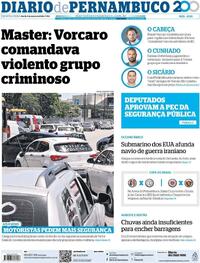 Capa do jornal Diario de Pernambuco 05/03/2026