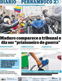 Capa do jornal Diario de Pernambuco 06/01/2026