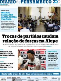 Capa do jornal Diario de Pernambuco 06/04/2026