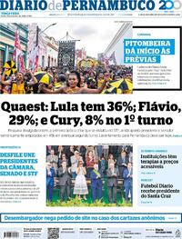 Capa Jornal Diario de Pernambuco