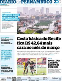 Capa do jornal Diario de Pernambuco 09/04/2026