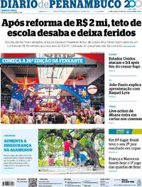 Capa Diario de Pernambuco 09/07/2026