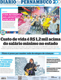 Capa do jornal Diario de Pernambuco 10/02/2026