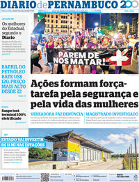 Capa do jornal Diario de Pernambuco 10/03/2026