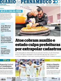Capa Jornal Diario de Pernambuco