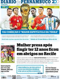 Capa Jornal Diario de Pernambuco