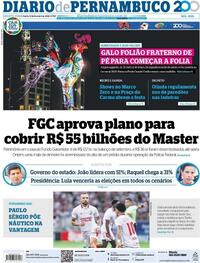 Capa do jornal Diario de Pernambuco 12/02/2026