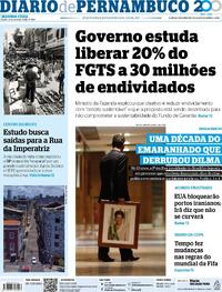 Capa do jornal Diario de Pernambuco 13/04/2026