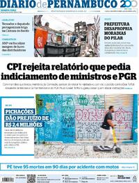 Capa do jornal Diario de Pernambuco 15/04/2026